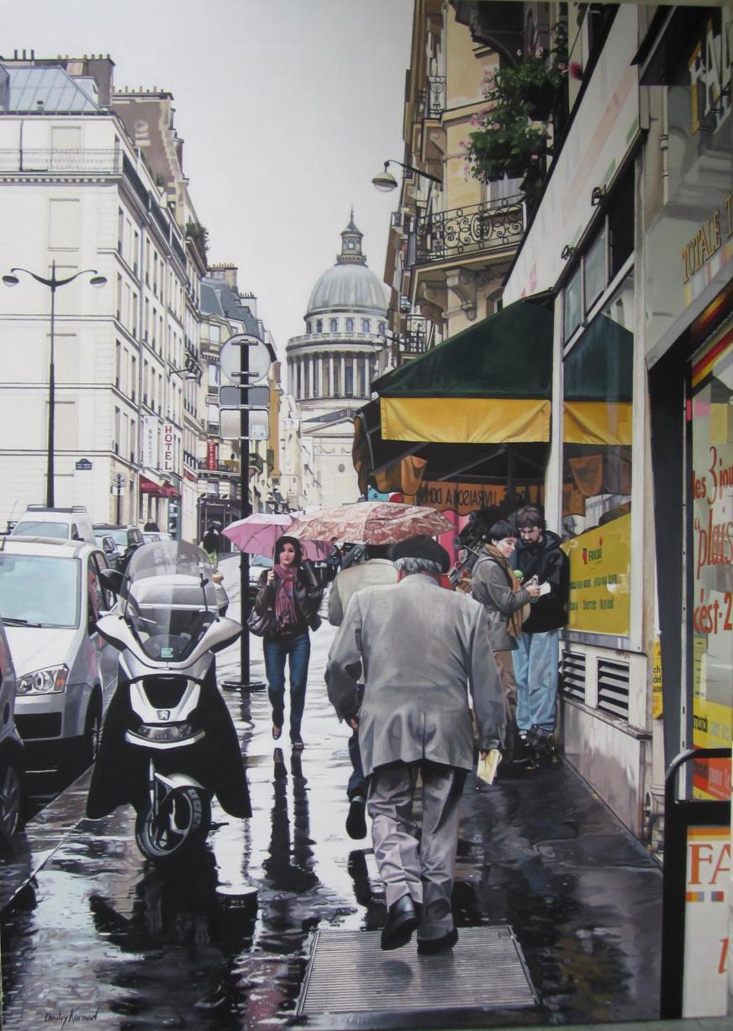 Rue des Carmes,  Paris. Acrylic on canvas